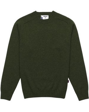 Sebago Forest Wool Leisure Jumper With Raglan Sleeves - Green