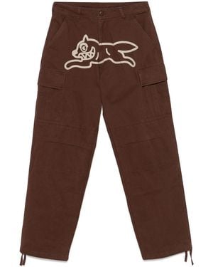 ICECREAM Running Dog Cargo Trousers - Brown