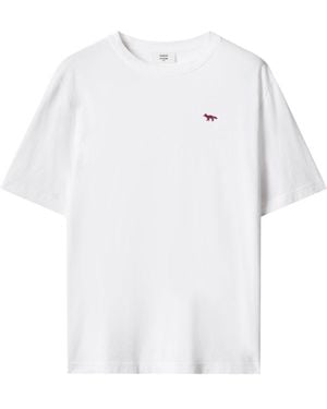 Maison Kitsuné Profile Fox Cotton T-Shirt - White