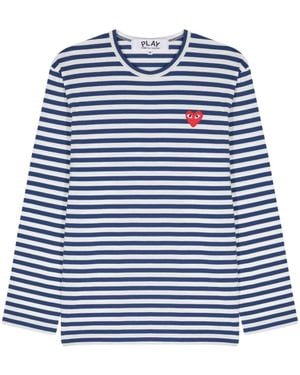 COMME DES GARÇONS PLAY Cotton T-Shirt - Blue