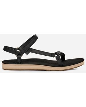 Teva Original Universal Slim Leather Sandals - Black