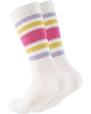 OOLY Organic Cotton Sporty Glitter Socks - White