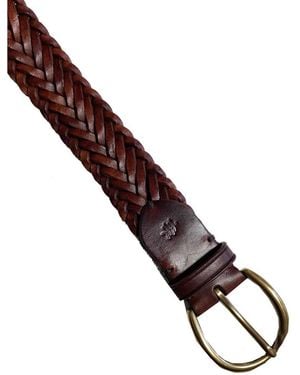 Dragon Diffusion Handwoven 9Ply Leather Belt - Metallic