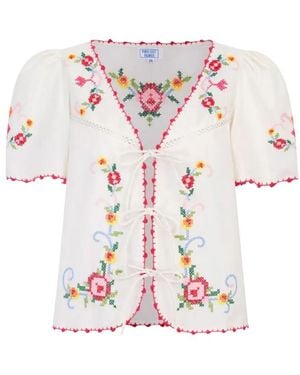 Pink City Prints Gia Embroidered Top - Pink