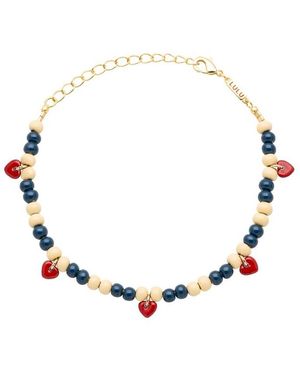 Lulu Colour Ball Heart Bracelet - Metallic