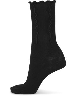SUI AVA Ruffle Socks - Black