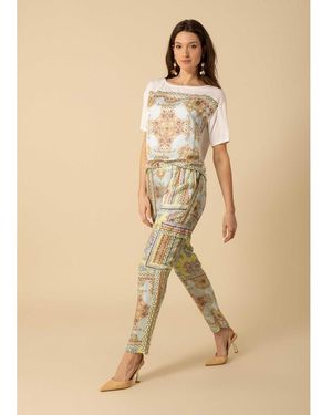 Hale Bob Paisley Trousers - Natural