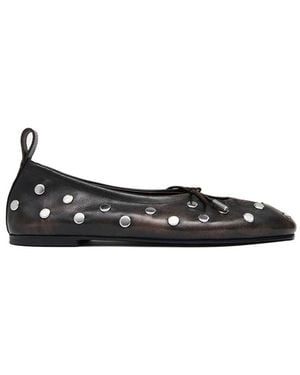 Alohas Rosalind Leather Ballet Flats - Black