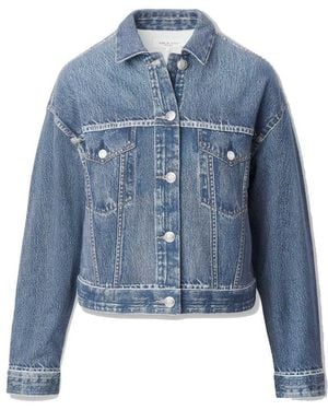 Rag & Bone Miramar Terry Trucker Jacket - Blue