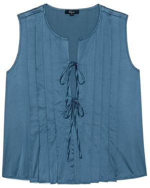 Rails Aja Satin Sleeveless Top - Blue