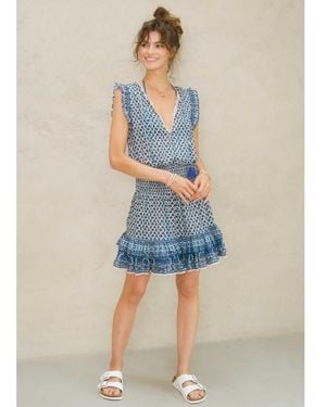 M.A.B.E Viti Print Cotton Dress - Blue