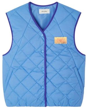 American Vintage Yup Quilted Gilet - Blue