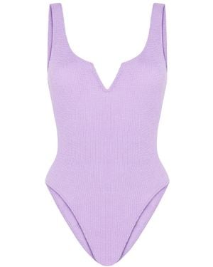 Sorbet Island Ava One Piece Crinkle Swimsuit - Purple