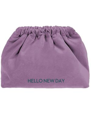 Sorbet Island New Day Velvet Clutch Bag - Purple
