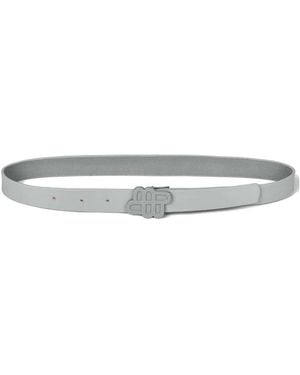 Munthe Solina Leather Belt - Grey