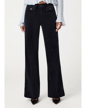 PAIGE Leenah 32" Pockets High Rise Wide Leg - Blue