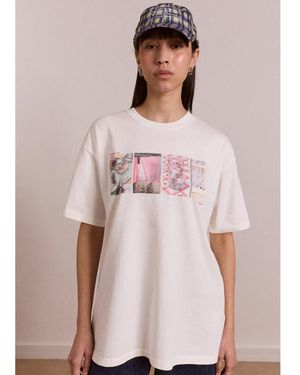 Damson Madder Slow Life Crossword T-Shirt - Pink