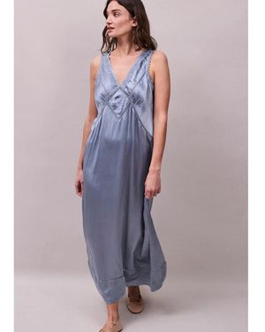 Faune Primrose Satin Dress - Purple