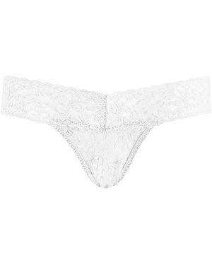 Hanky Panky Signature Rolled Lace Thong - White