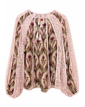 FARM Rio Birds Tree Blouse - Pink