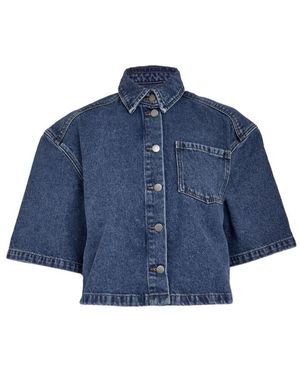 Minus Mskaddi Cropped Shirt - Blue