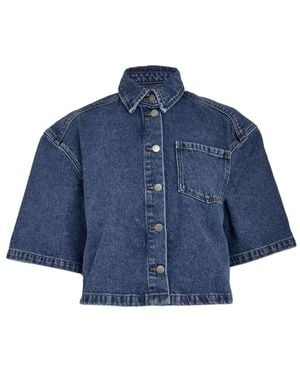 Minus Mskaddi Cropped Shirt - Blue