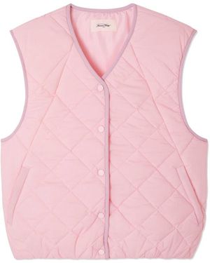 American Vintage Yup Quilted Gilet - Pink