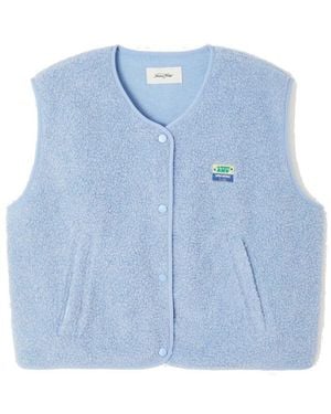 American Vintage Hoktown Fleece Gilet - Blue