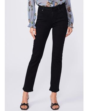 PAIGE Cindy High Rise Straight Leg Clean Hem Jeans - Black