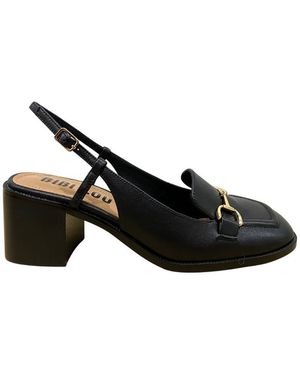 Bibi Lou Pump Kid Leather Heeled Shoe - Black