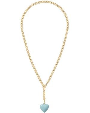 Roxanne Assoulin Mini Puffy Heart Necklace - Metallic