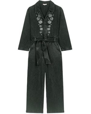 Louise Misha Sylvyne Organic Cotton Denim Jumpsuit - Black