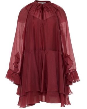 Devotion Sheen Mini Dress - Red