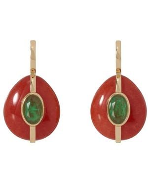 Roxanne Assoulin The Stone Pebble Earrings - Red