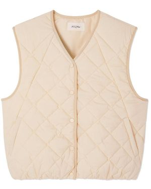 American Vintage Yup Quilted Gilet - Natural