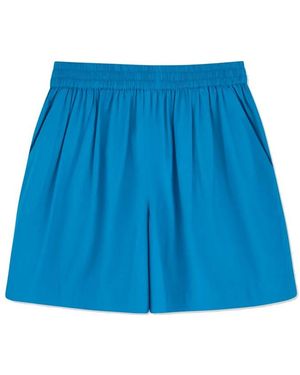 SKALL Edgar Organic Cotton Poplin Shorts - Blue
