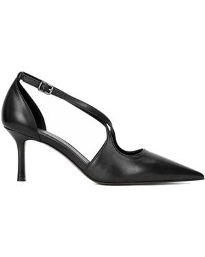 Bibi Lou Serra Leather Court Shoes - Black