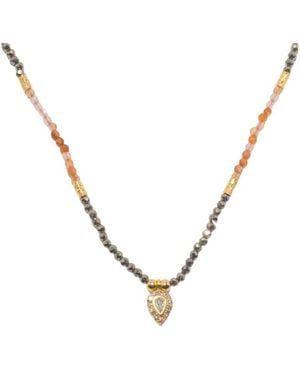 Shana Gulati Irving Beaded Sunset Necklace - Metallic