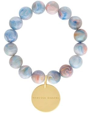 Vanessa Baroni Mini Beads Flex Bracelet - Blue