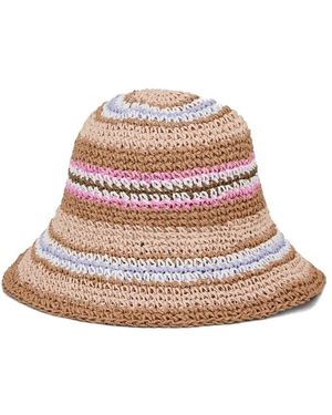Becksöndergaard Striped Saverina Straw Hat - Brown