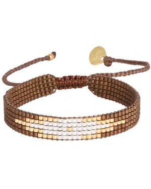 Mishky Peeky Slim Beaded Bracelet - Metallic