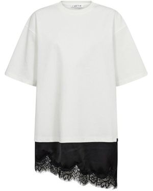 Haute L'Amitié Loose Mix Lingerie Tee - White