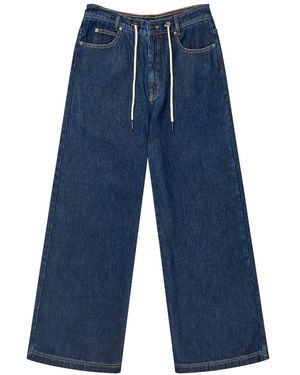 Munthe Obey Wide Leg Jeans - Blue