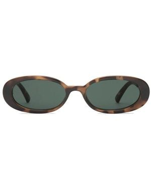 Le Specs Outta Love Oval Sunglasses - Green
