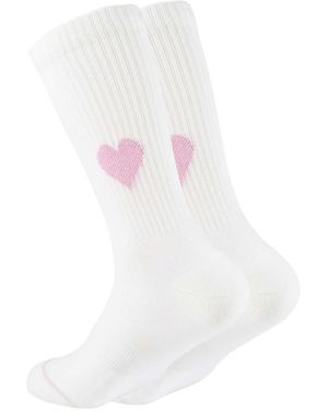 OOLY Icon Glitter Organic Socks - White