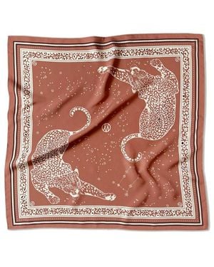 lescarf Gemini Silk Scarf 65 - Pink
