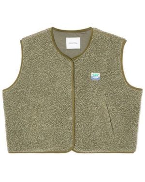 American Vintage Hoktown Fleece Gilet - Green