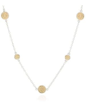 Anna Beck Signature Multi Disc Station Necklace - Metallic