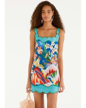 FARM Rio Garden Of Life Mini Dress - Blue