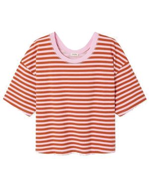 American Vintage Gixy Striped T-Shirt - Red